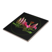 Stargazer Lily Buds en Bloom Tegeltje (Zijkant)