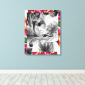 Stargazer Lily Canvas Afdruk (Insitu (Houten vloer))