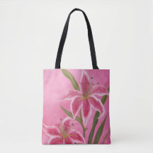 Stargazer Lily Canvas tas