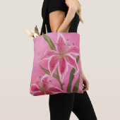 Stargazer Lily Canvas tas (Dichtbij)