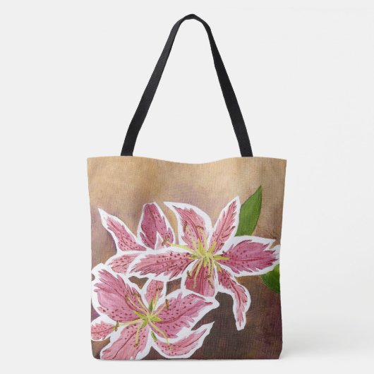 Stargazer Lily Canvas tas (Achterkant)