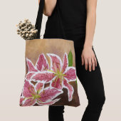 Stargazer Lily Canvas tas (Dichtbij)