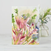 Stargazer Lily card Feestdagenkaart (Staand voorkant)