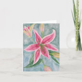 Stargazer Lily Card Kaart (Voorkant)