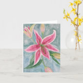 Stargazer Lily Card Kaart (Gele Bloem)