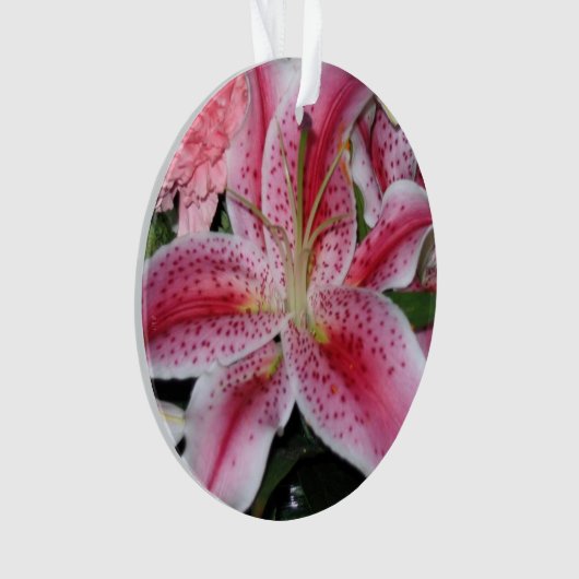 Stargazer Lily Circle Ornament (voorkant)