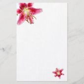 Stargazer Lily Decorated Blank Stationery Briefpapier (Voorkant)