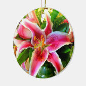 stargazer lily en roe bouquet ornament (Links)