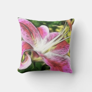 Stargazer Lily Floral Kussen