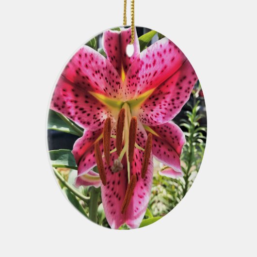 Stargazer Lily Flower Keramisch Ornament (Rechts)