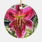Stargazer Lily Flower Keramisch Ornament (Voorkant)