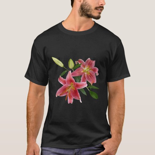 Stargazer Lily Groot voor tuinders Bloem T-shirt (Voorkant)