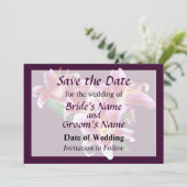 Stargazer Lily Heart Save the Date (Staand voorkant)
