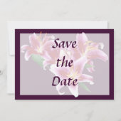 Stargazer Lily Heart Save the Date (Achterkant)