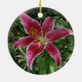 Stargazer Lily Keramisch Ornament (Achterkant)