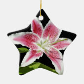 Stargazer Lily Keramisch Ornament (Voorkant)