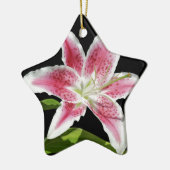 Stargazer Lily Keramisch Ornament (Links)