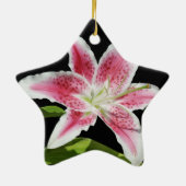Stargazer Lily Keramisch Ornament (Achterkant)