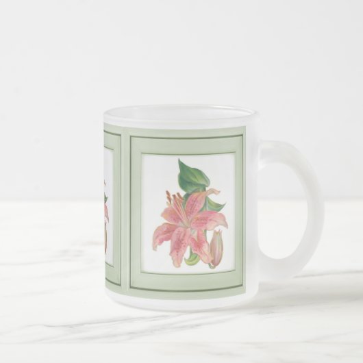 Stargazer Lily Matglas Koffiemok (Rechts)