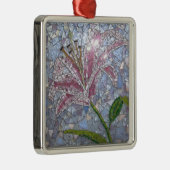 Stargazer Lily Mosaic Metalen Ornament (Rechts)
