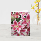 Stargazer Lily Note Kaart - Blank (Gele Bloem)