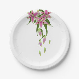 Stargazer Lily Papieren Feestborden Bordje