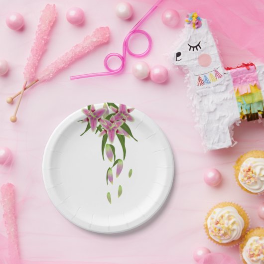 Stargazer Lily Papieren Feestborden Papieren Bordje (Feest)