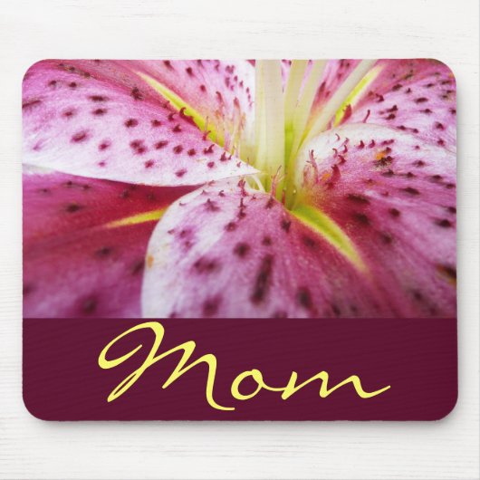 Stargazer Lily Personalized Mousepad Muismat (Voorkant)