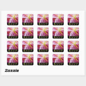 Stargazer Lily Pink Floral RSVP Sticker (Vel)