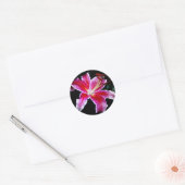 Stargazer Lily Ronde Sticker (Envelop)