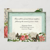 Stargazer Lily Roos Butterfly in Hydrangea Informatiekaartje (Voorkant / Achterkant)