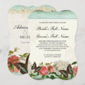  Stargazer Lily Roos Butterfly in Hydrangea Kaart (Voorkant / Achterkant)