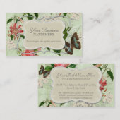 Stargazer Lily Roos Butterfly in Hydrangea Visitekaartje (Voorkant / Achterkant)