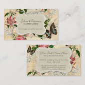 Stargazer Lily Roos Butterfly in Hydrangea Visitekaartje (Voorkant / Achterkant)