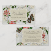 Stargazer Lily Roos Butterfly in Hydrangea Visitekaartje (Voorkant / Achterkant)