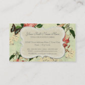 Stargazer Lily Roos Butterfly in Hydrangea Visitekaartje (Achterkant)