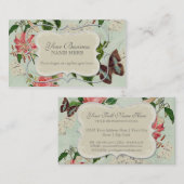  Stargazer Lily Roos Butterfly in Hydrangea Visitekaartje (Voorkant / Achterkant)