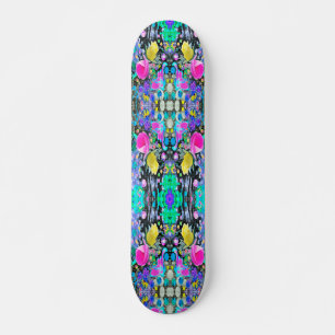 Stargazer Lily, Roos en Roze Hibiscus Collage Persoonlijk Skateboard