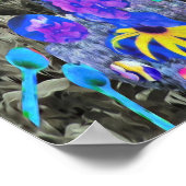 Stargazer Lily, Roos en Roze Hibiscus Collage Poster (Hoek)