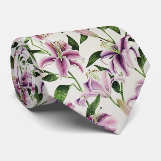 Stargazer Lily Stropdas (Opgerold)