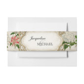 Stargazer Lily Taupe Kant Goud Lijst Uitnodigingen Wikkel (Voorkant Voorbeeld)