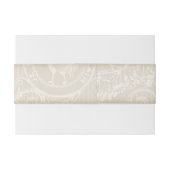 Stargazer Lily Taupe Kant Goud Lijst Uitnodigingen Wikkel (Achterkant Voorbeeld)