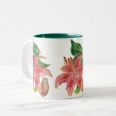 Stargazer Lily Tweekleurige Koffiemok (Voorkant links)