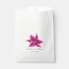 Stargazer Lily Wedding Favor Bag Bedankzakje