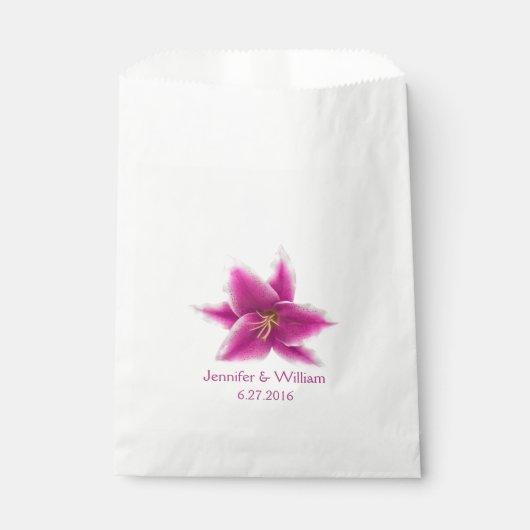 Stargazer Lily Wedding Favor Bag Bedankzakje (Voorkant)