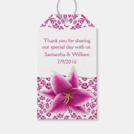 Stargazer Lily Wedding Favor Labels Cadeaulabel