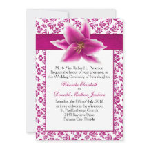 Stargazer Lily Wedding Uitnodiging