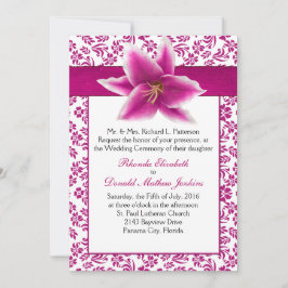 Stargazer Lily Wedding Uitnodiging