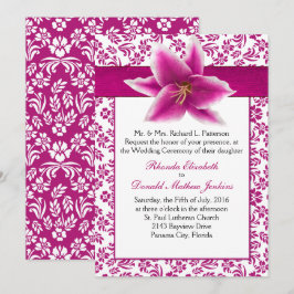 Stargazer Lily Wedding Uitnodiging