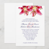Stargazer Lily Wedding Uitnodiging (Voorkant / Achterkant)